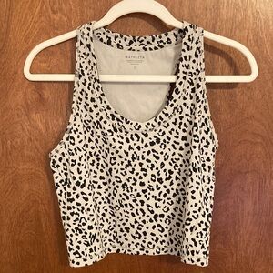 Athleta Leopard-Print Shanti racerback Cropped Tank